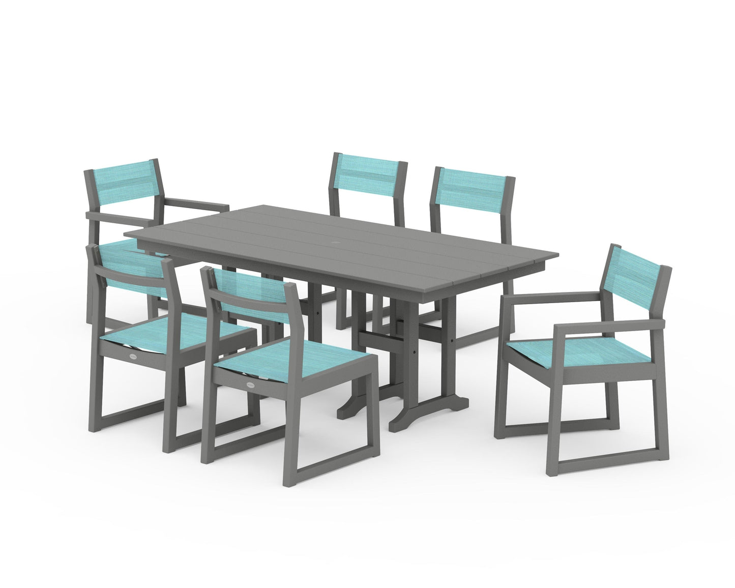 EDGE Sling 7-Piece Farmhouse Dining Set