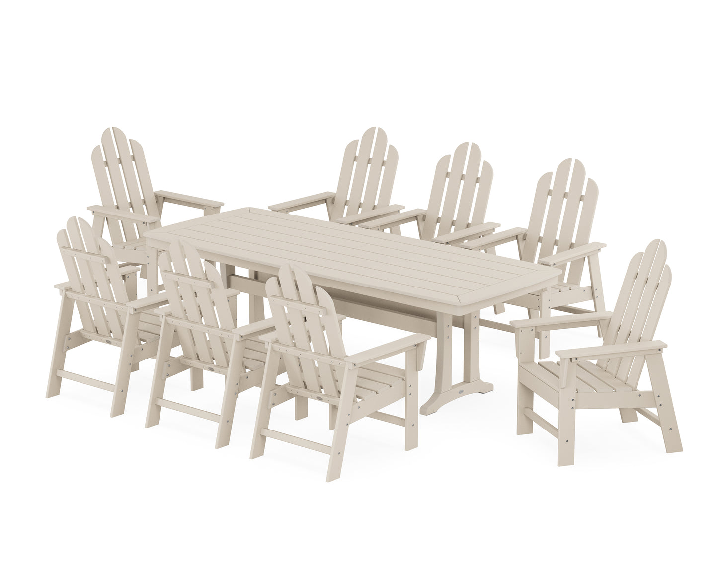 Long Island 9-Piece Dining Set with Trestle Legs