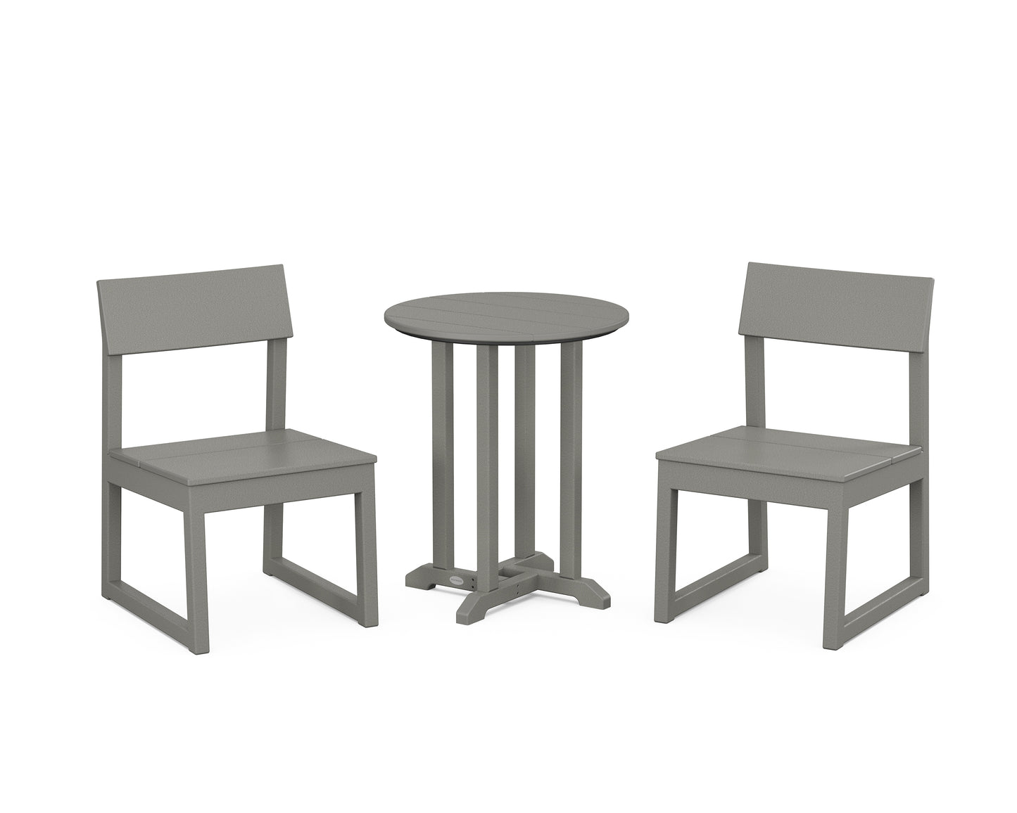 EDGE Side Chair 3-Piece Round Dining Set