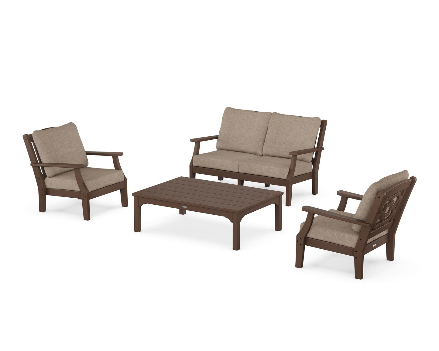 Chinoiserie 4-Piece Deep Seating Set with Loveseat