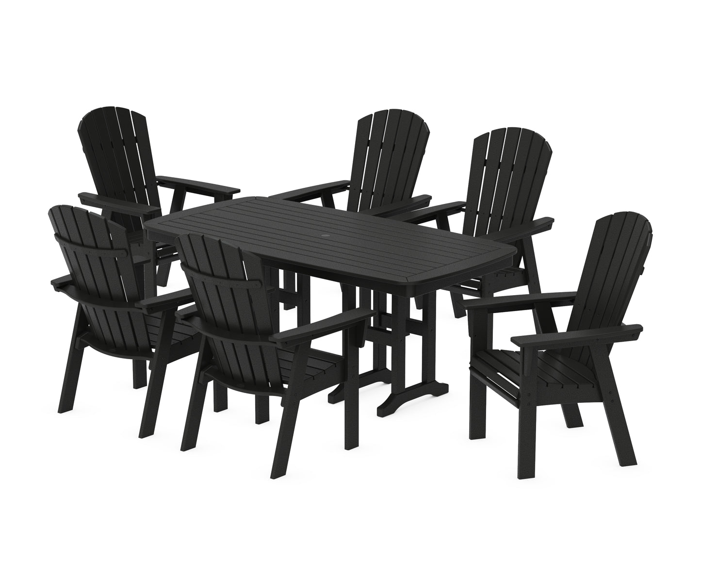 Nautical Curveback Adirondack 7-Piece Dining Set