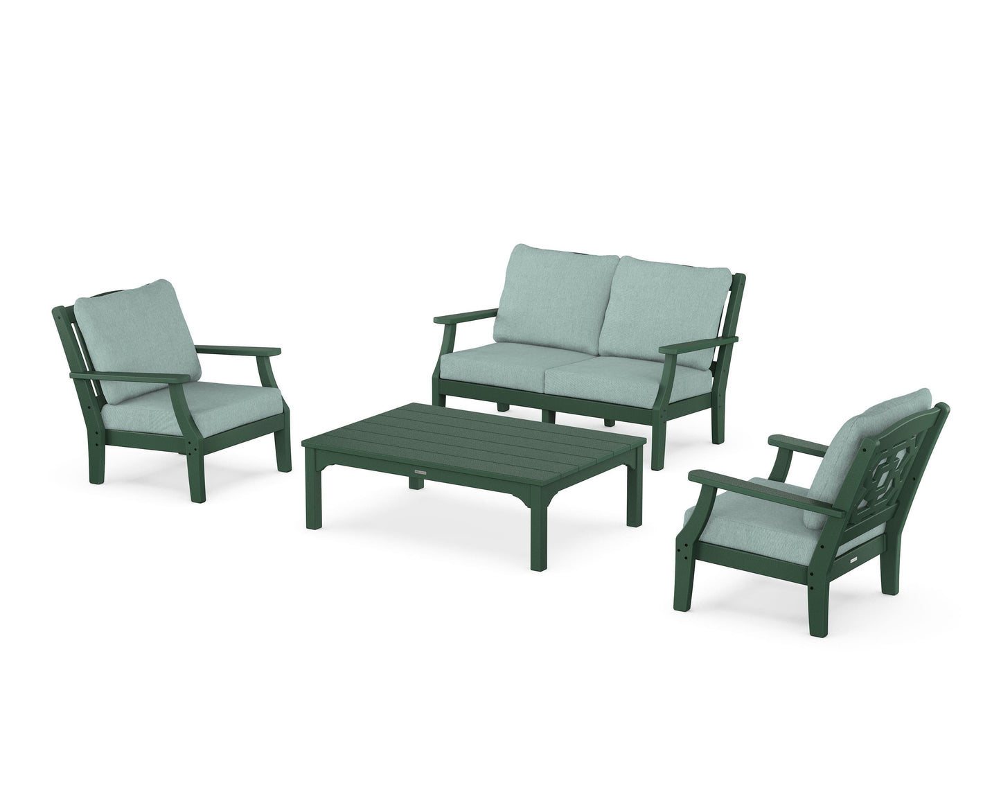 Chinoiserie 4-Piece Deep Seating Set with Loveseat