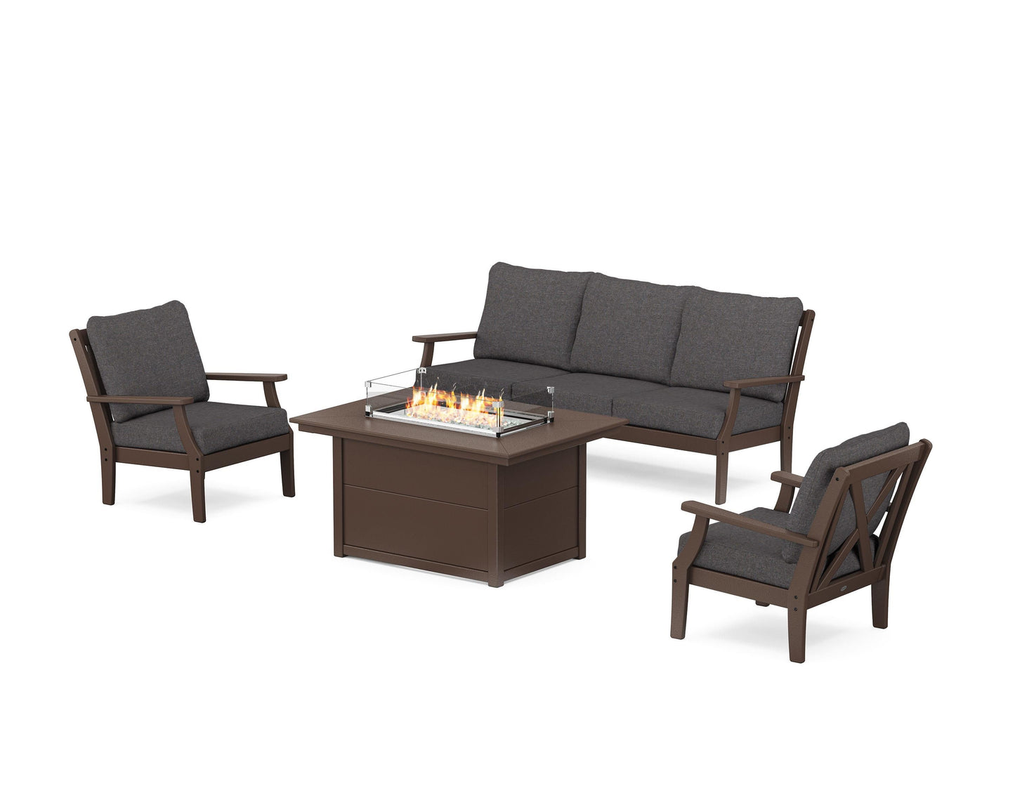 Braxton Deep Seating Fire Pit Table Set