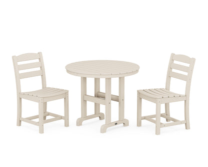 La Casa Cafe Side Chair 3-Piece Round Dining Set