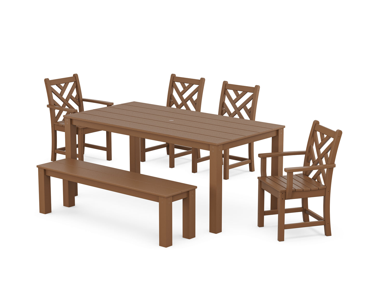 Chippendale 6-Piece Parsons Dining Set with Bench