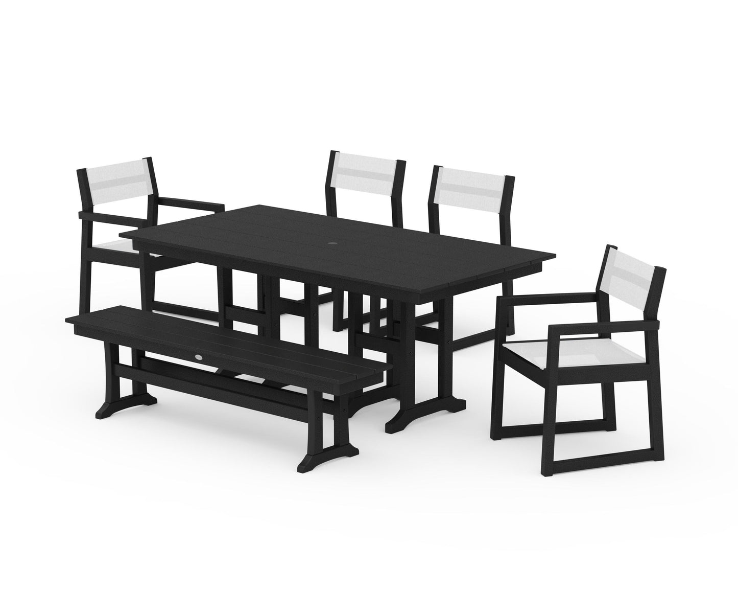 EDGE Sling 6-Piece Farmhouse Dining Set