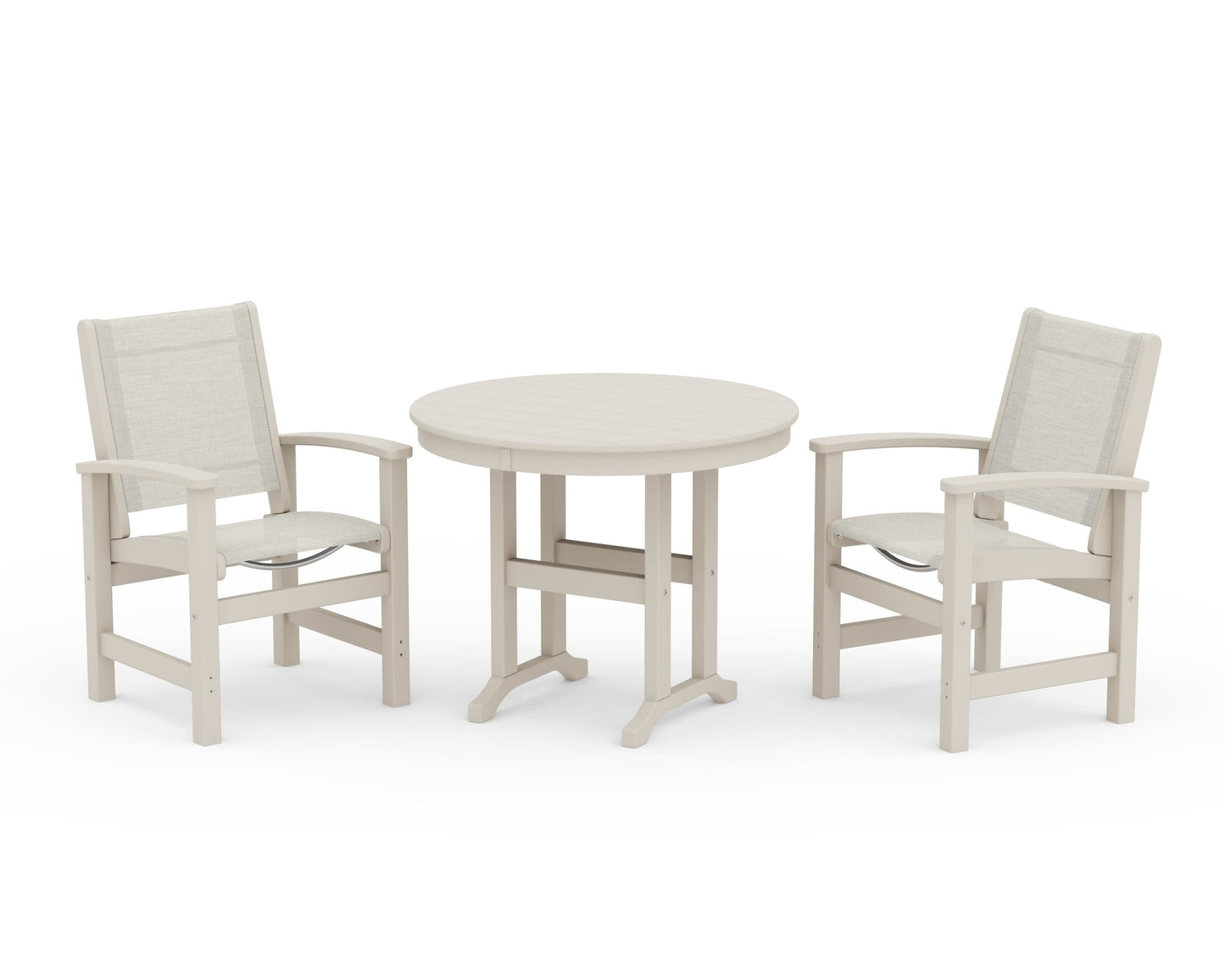 Coastal 3-Piece Round Dining Set