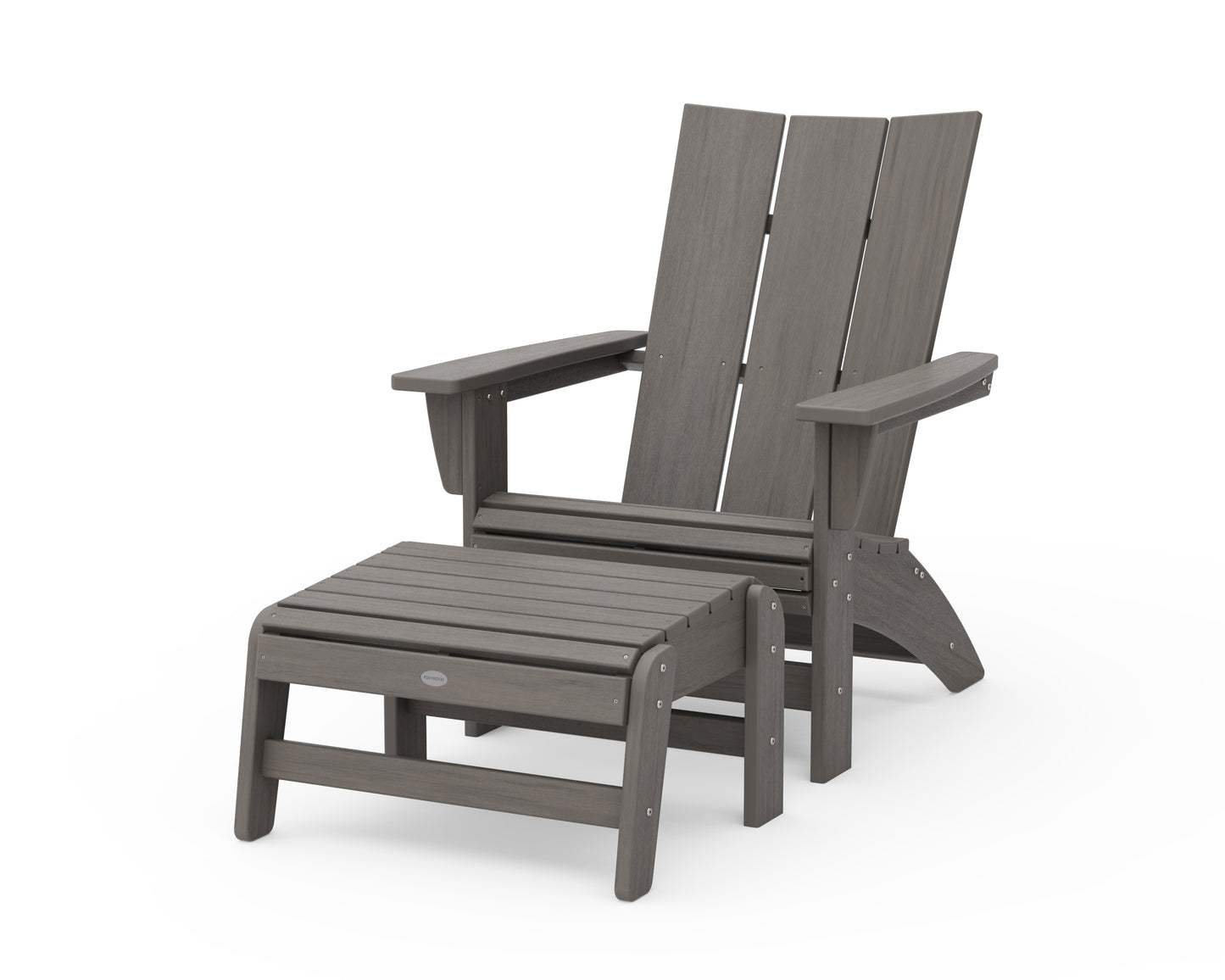 Modern Grand Adirondack Chair with Ottoman