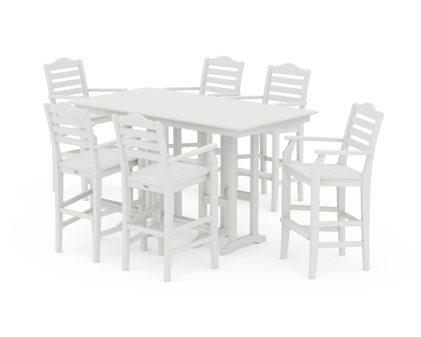 Savannah Arm Chair 7-Piece Farmhouse Bar Set