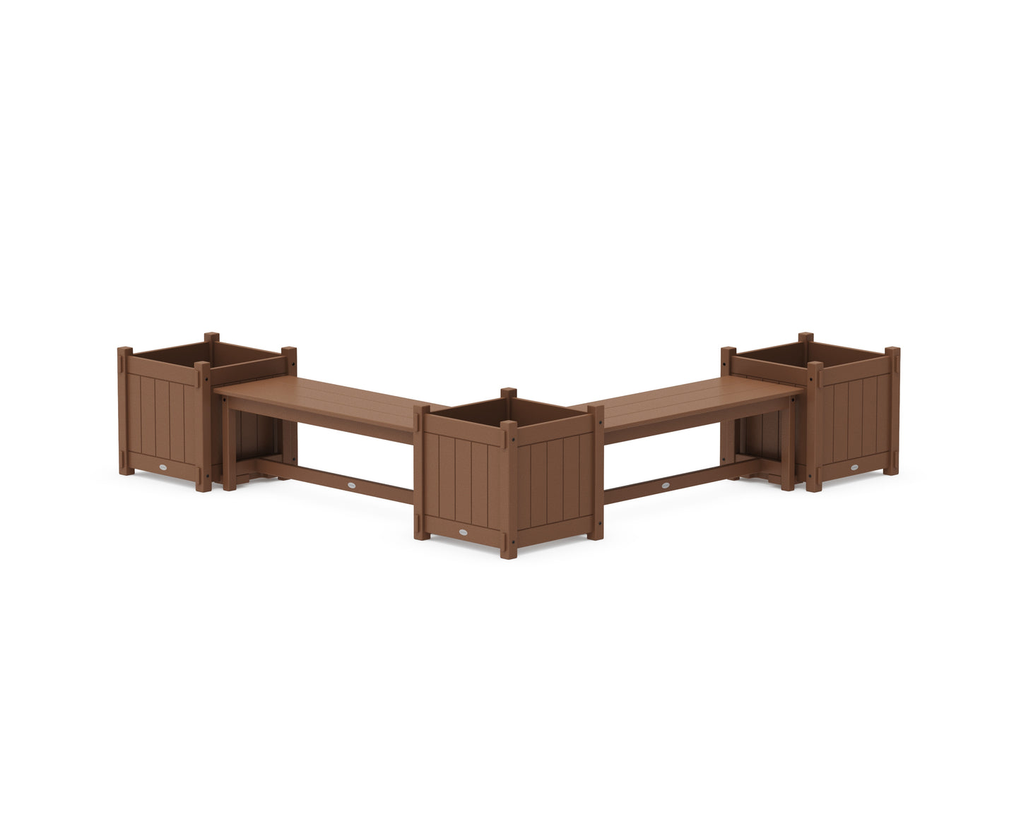 48" Vineyard L- Shaped Planter Bench Corner Set - Large
