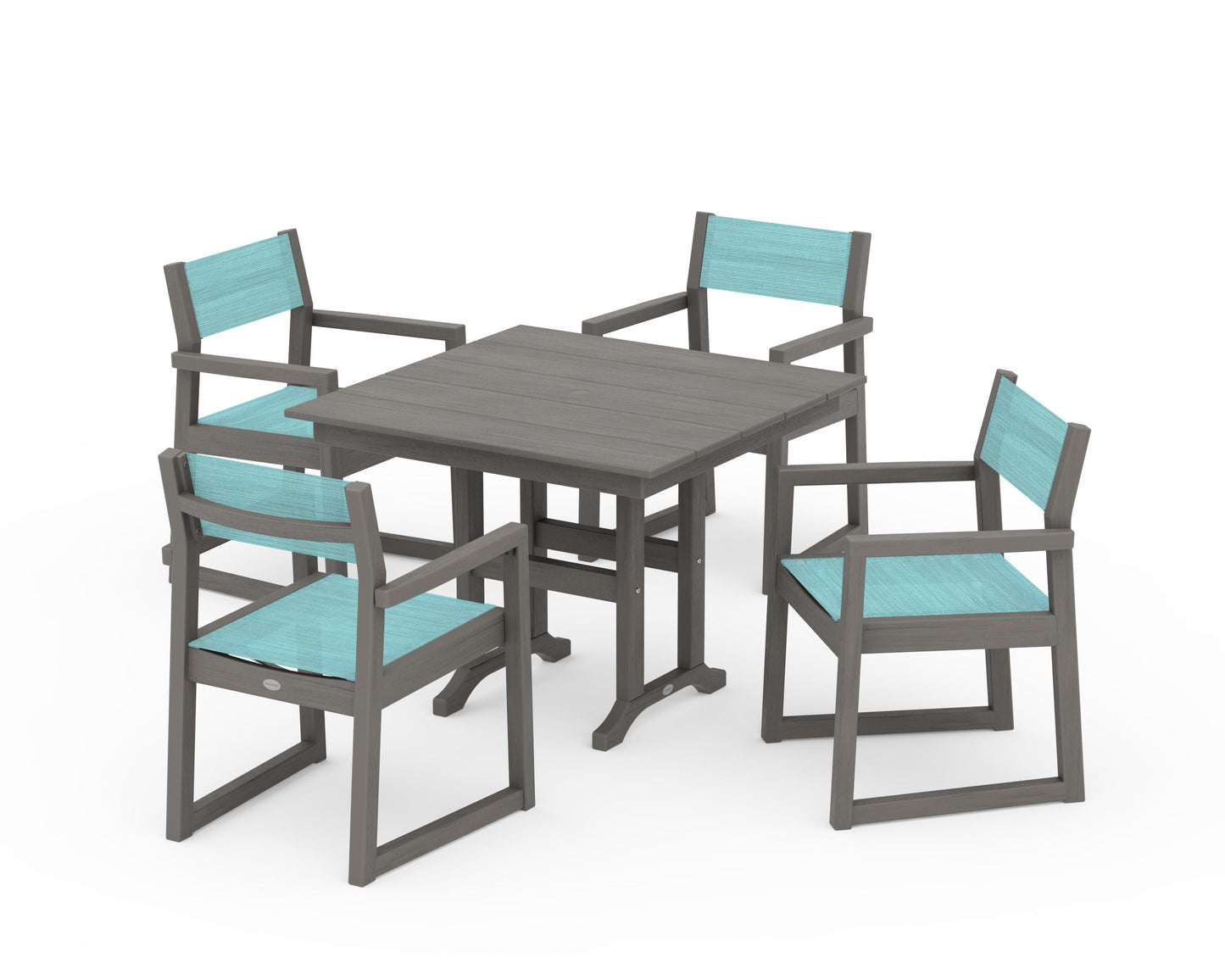 EDGE Sling Arm Chair 5-Piece Farmhouse Dining Set
