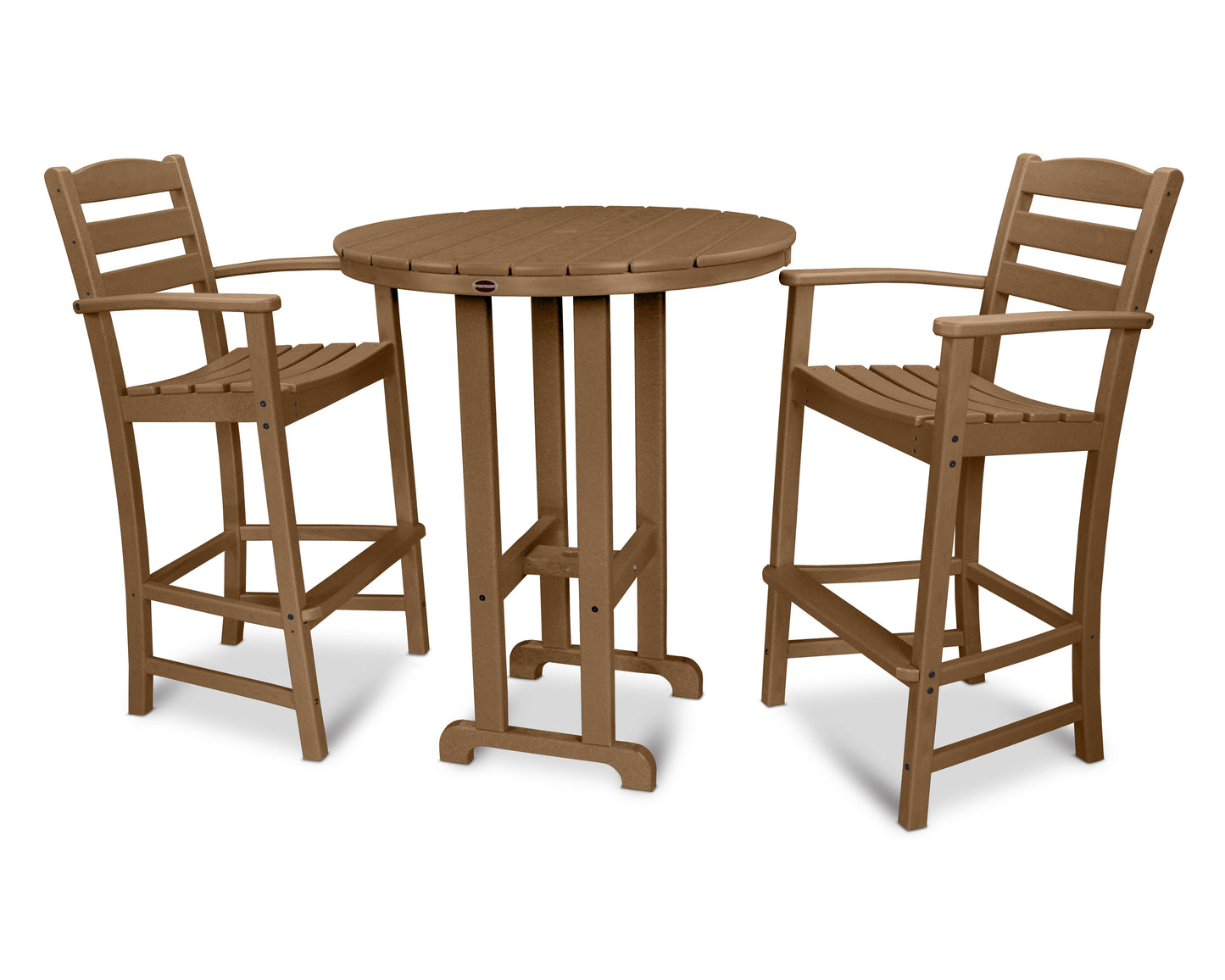 La Casa Caf‚ 3-Piece Round Farmhouse Bar Set