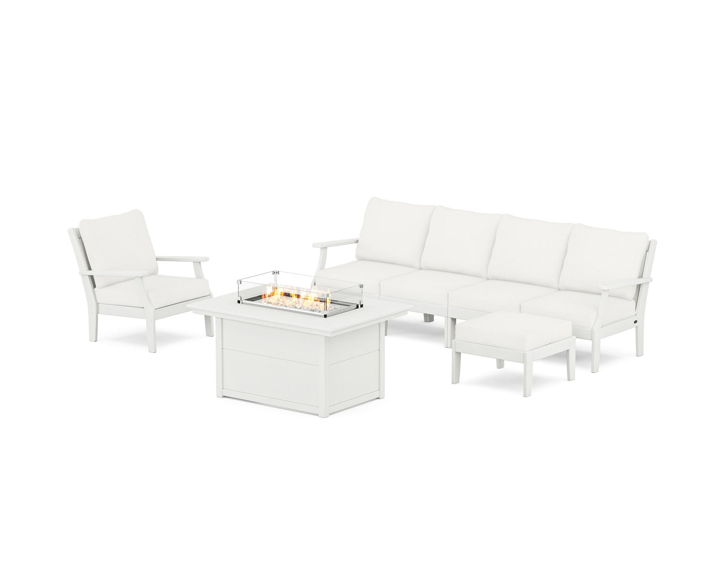 Braxton Sectional Lounge and Fire Pit Set