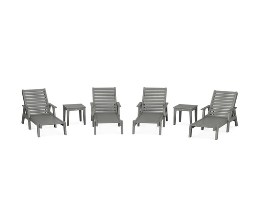 Captain Chaise 6-Piece Set with Arms