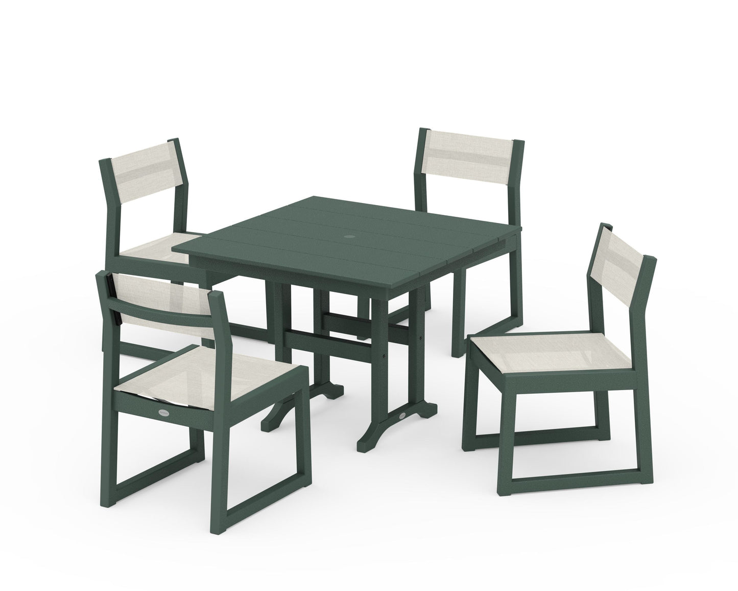 EDGE Sling Side Chair 5-Piece Farmhouse Dining Set