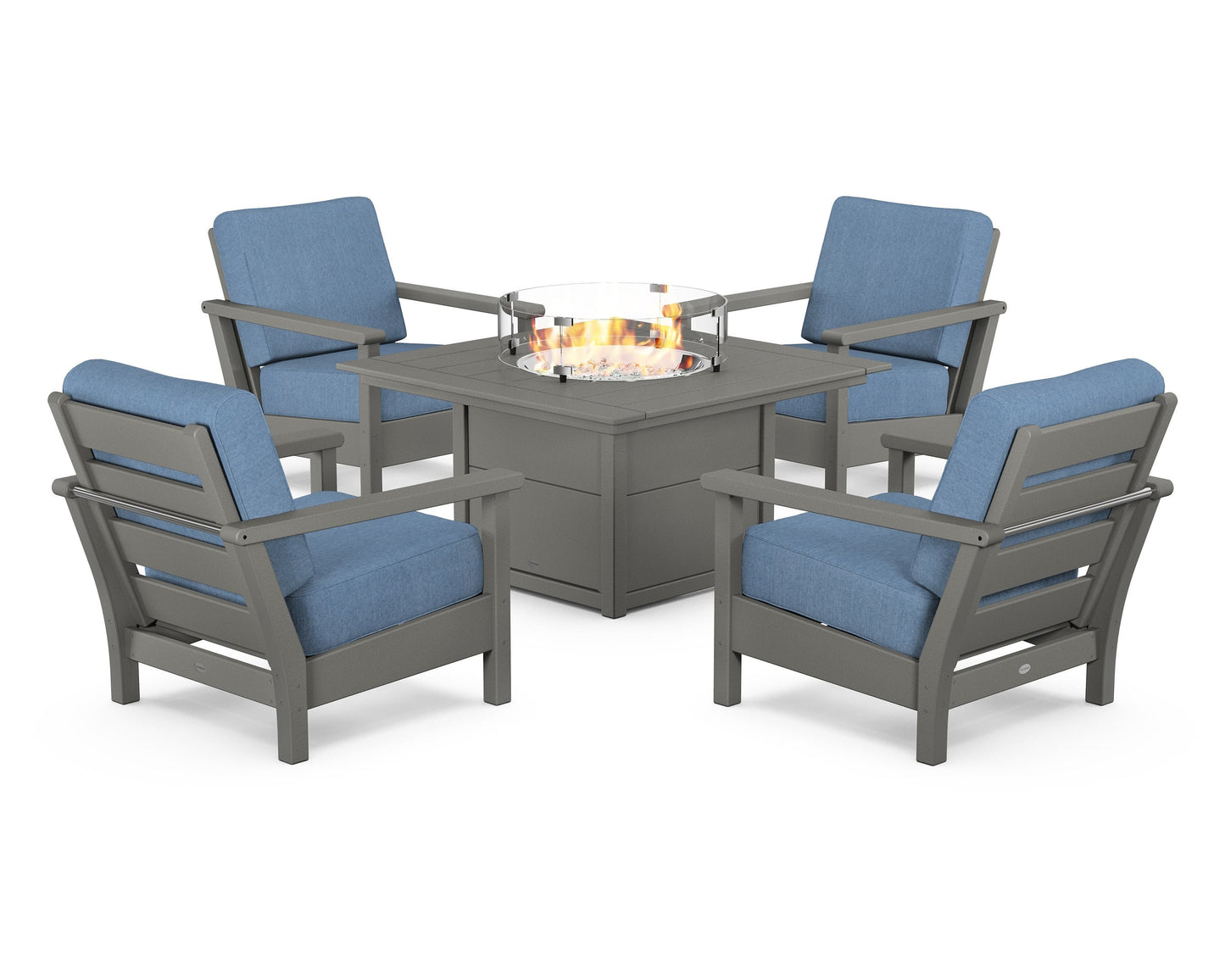 Harbour 5-Piece Conversation Set with Fire Pit Table