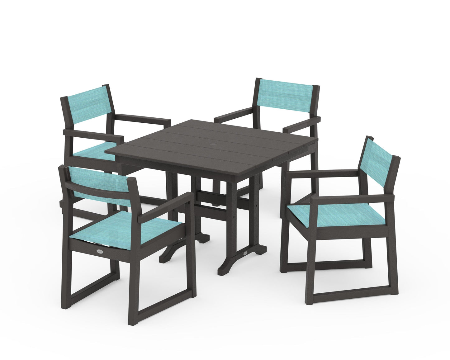 EDGE Sling Arm Chair 5-Piece Farmhouse Dining Set