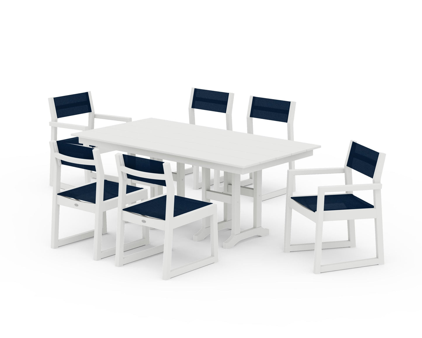 EDGE Sling 7-Piece Farmhouse Dining Set