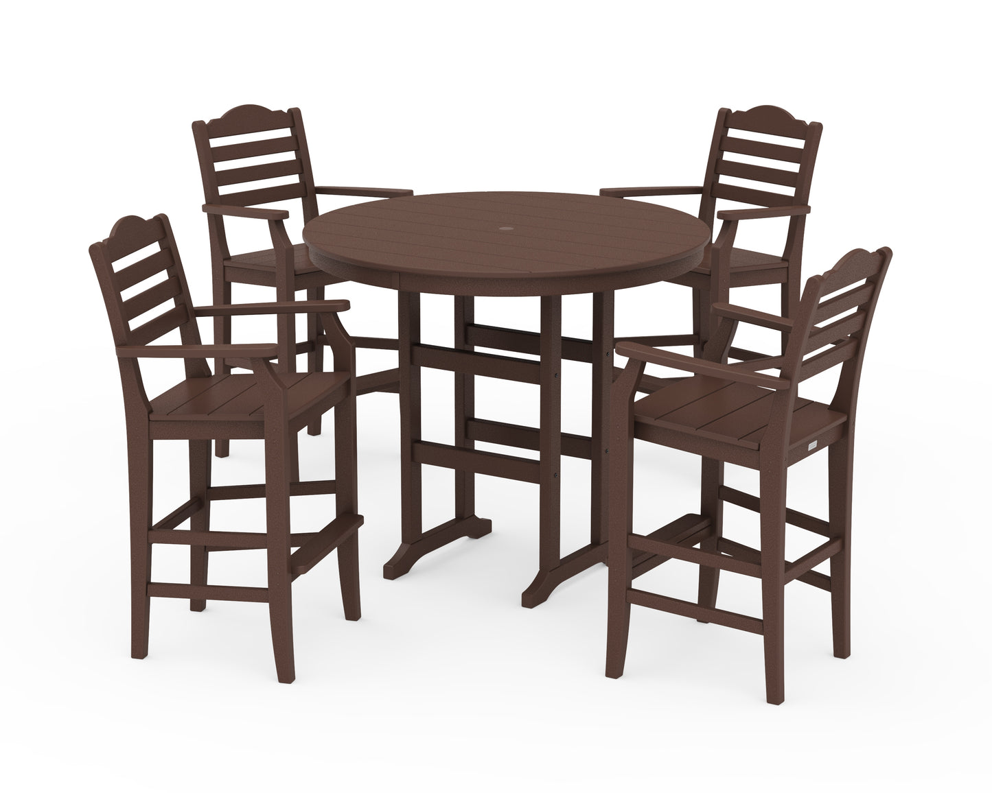 Savannah 5-Piece Round Farmhouse Bar Set