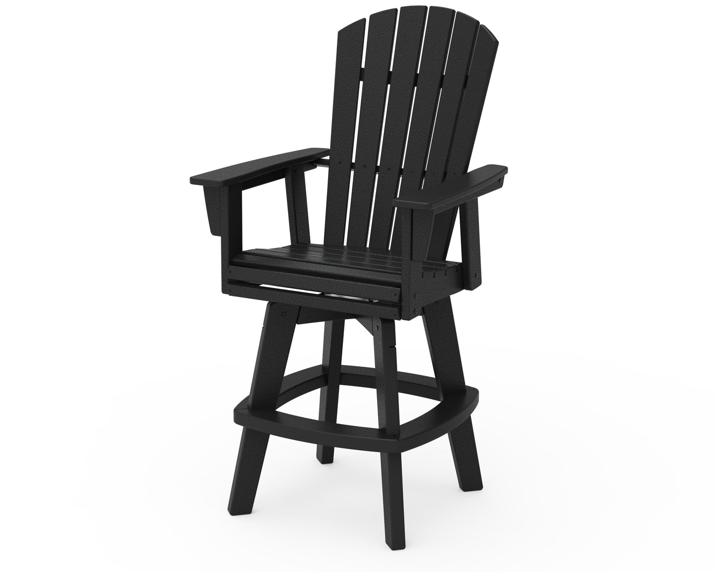 Nautical Curveback Adirondack Swivel Bar Chair