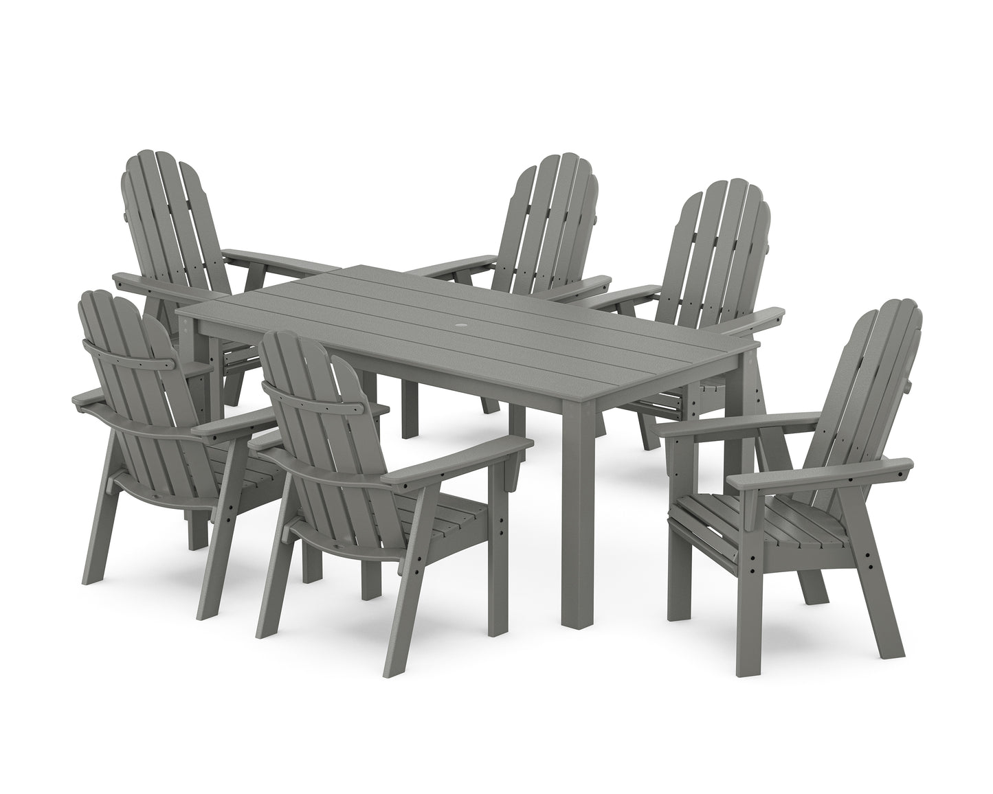 Vineyard Curveback Adirondack 7-Piece Parsons Dining Set