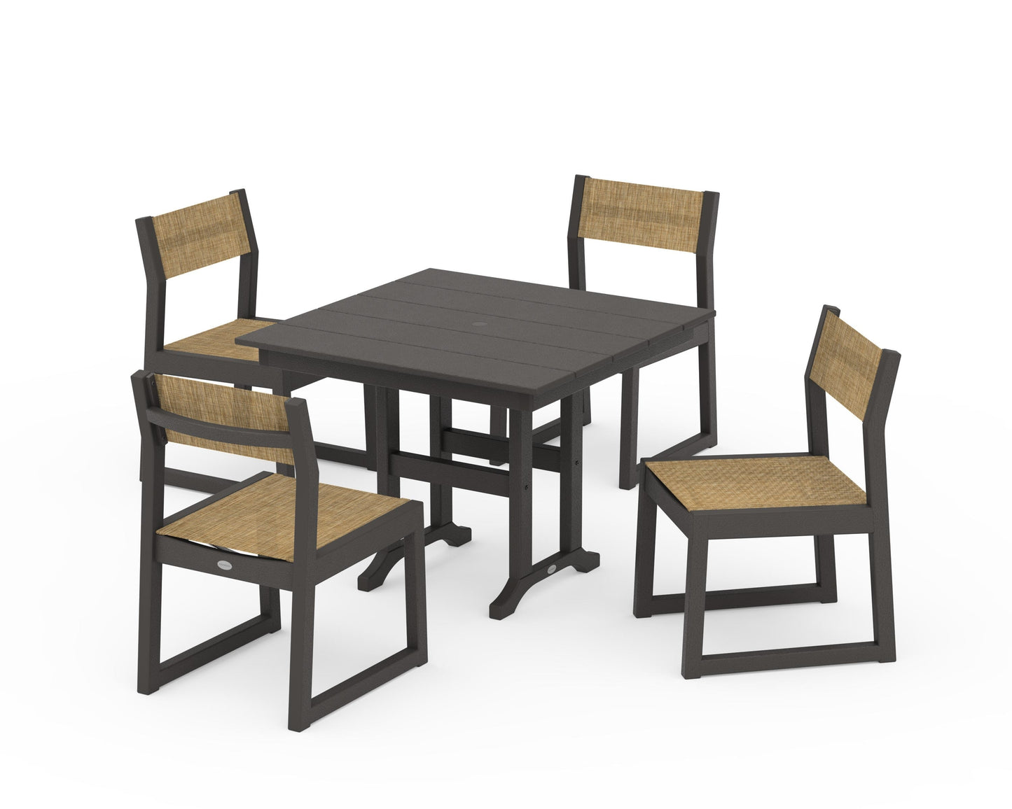 EDGE Sling Side Chair 5-Piece Farmhouse Dining Set