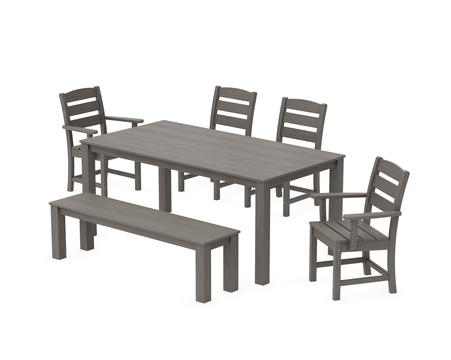 Lakeside 6-Piece Parsons Dining Set with Bench