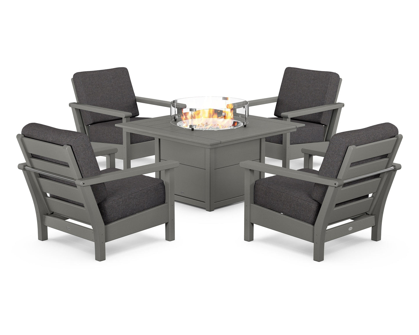 Harbour 5-Piece Conversation Set with Fire Pit Table