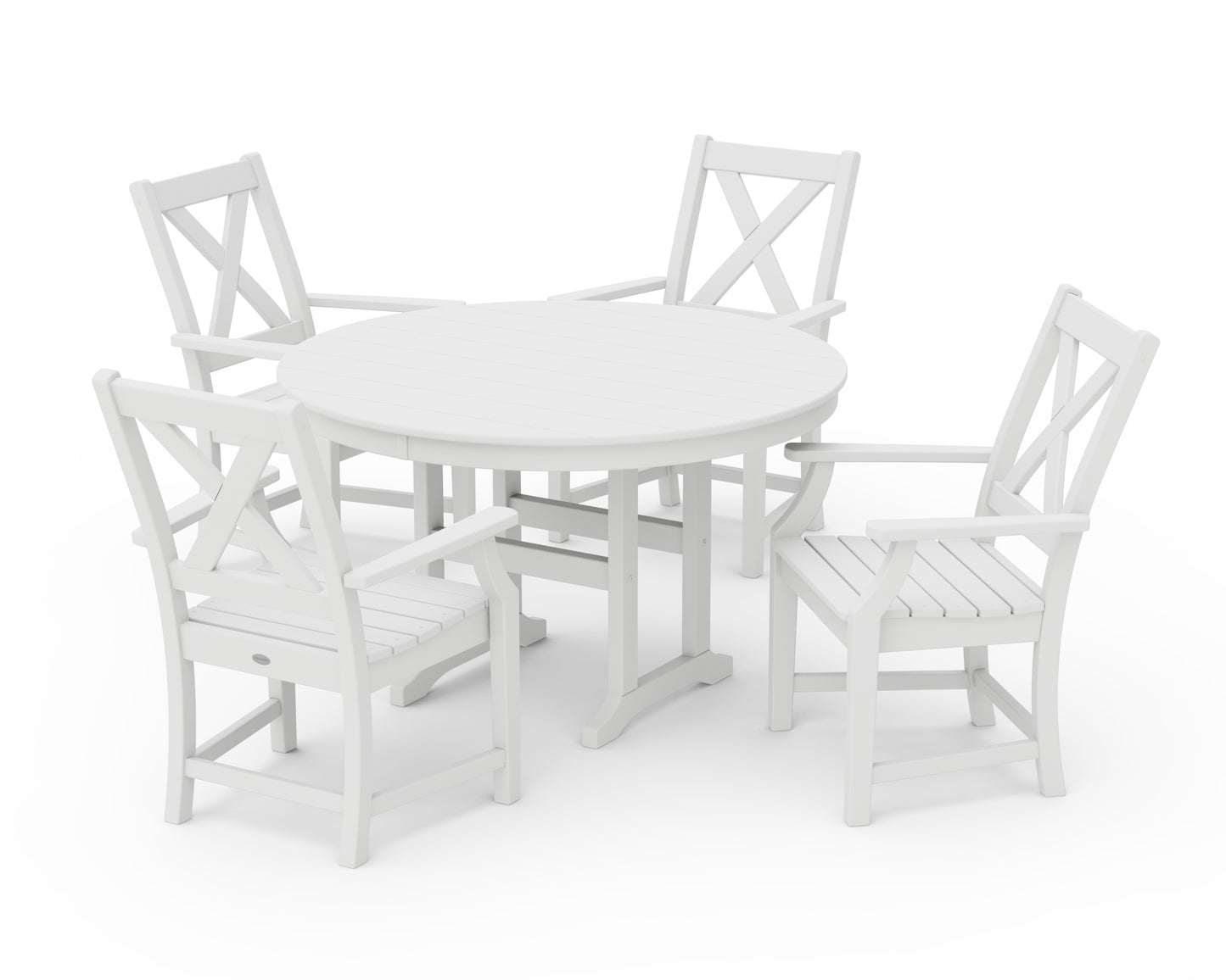 Braxton 5-Piece Round Farmhouse Dining Set