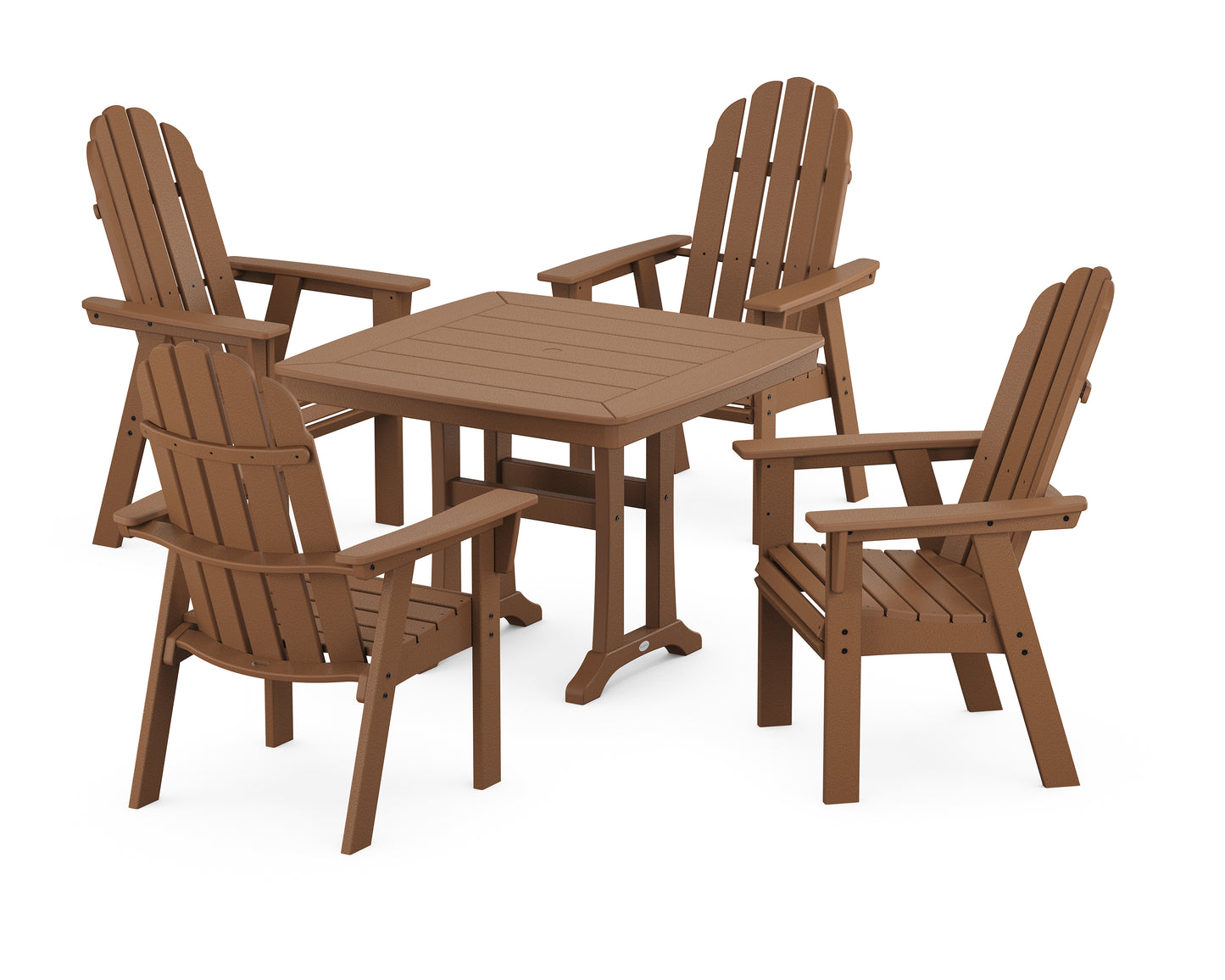 Vineyard Adirondack 5-Piece Dining Set with Trestle Legs