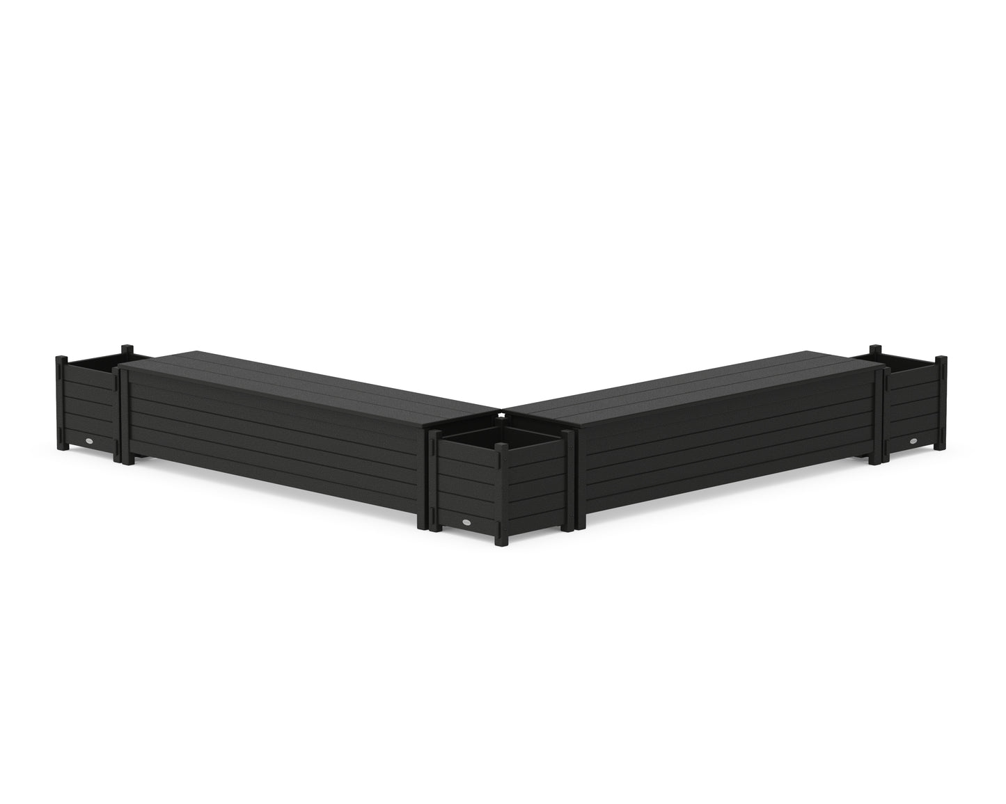 72" Nautical L- Shaped Planter Storage Bench Corner Set