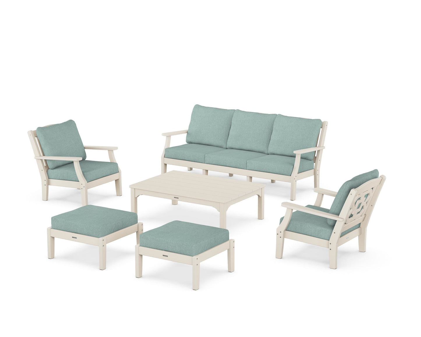 Chinoiserie 6-Piece Lounge Sofa Set