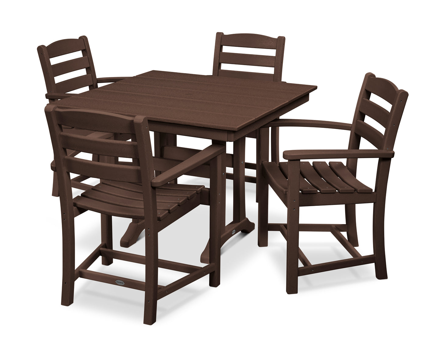La Casa Cafâ€š 5-Piece Farmhouse Trestle Arm Chair Dining Set