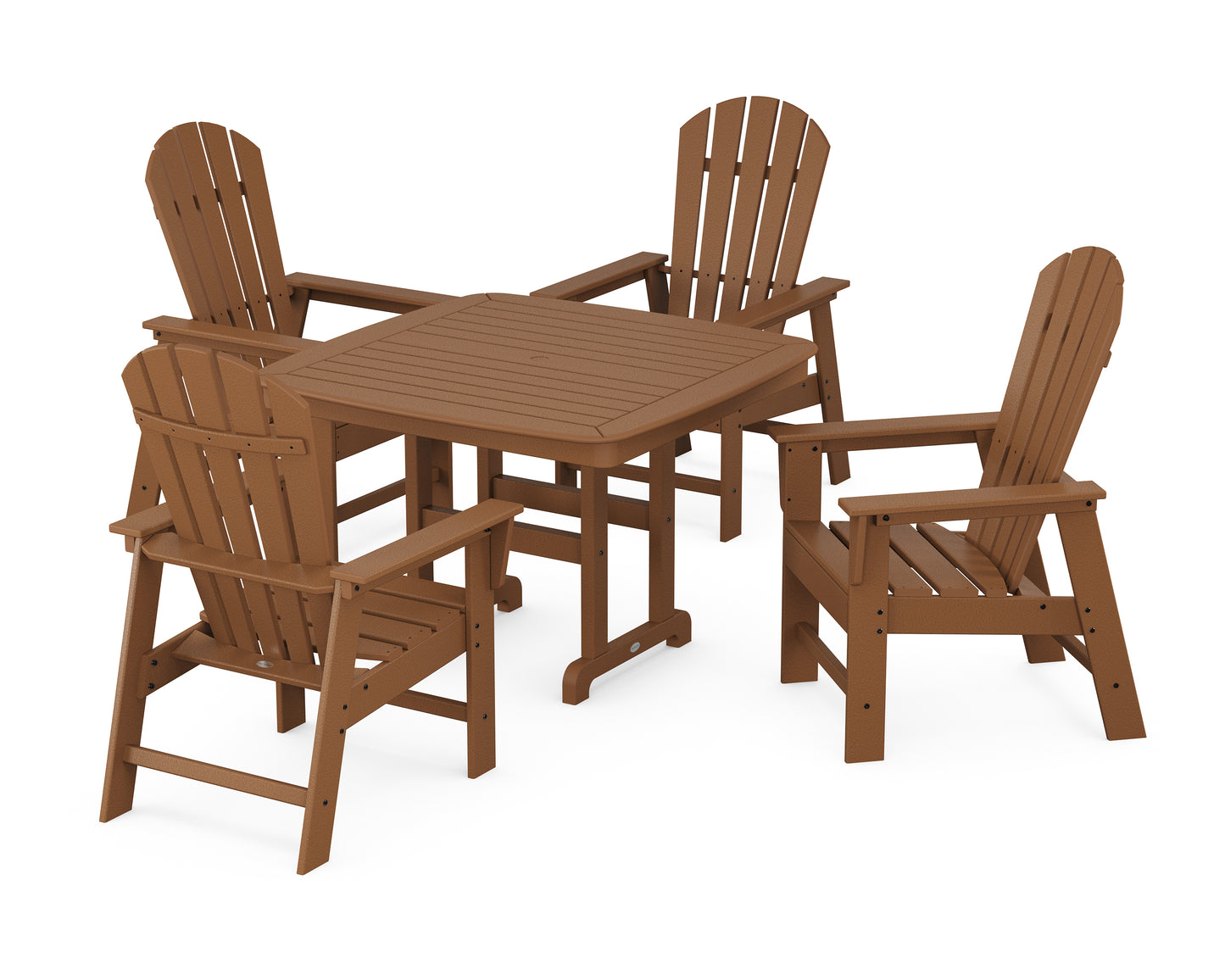 South Beach 5-Piece Dining Set with Trestle Legs