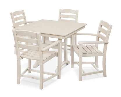 La Casa Cafâ€š 5-Piece Farmhouse Trestle Arm Chair Dining Set