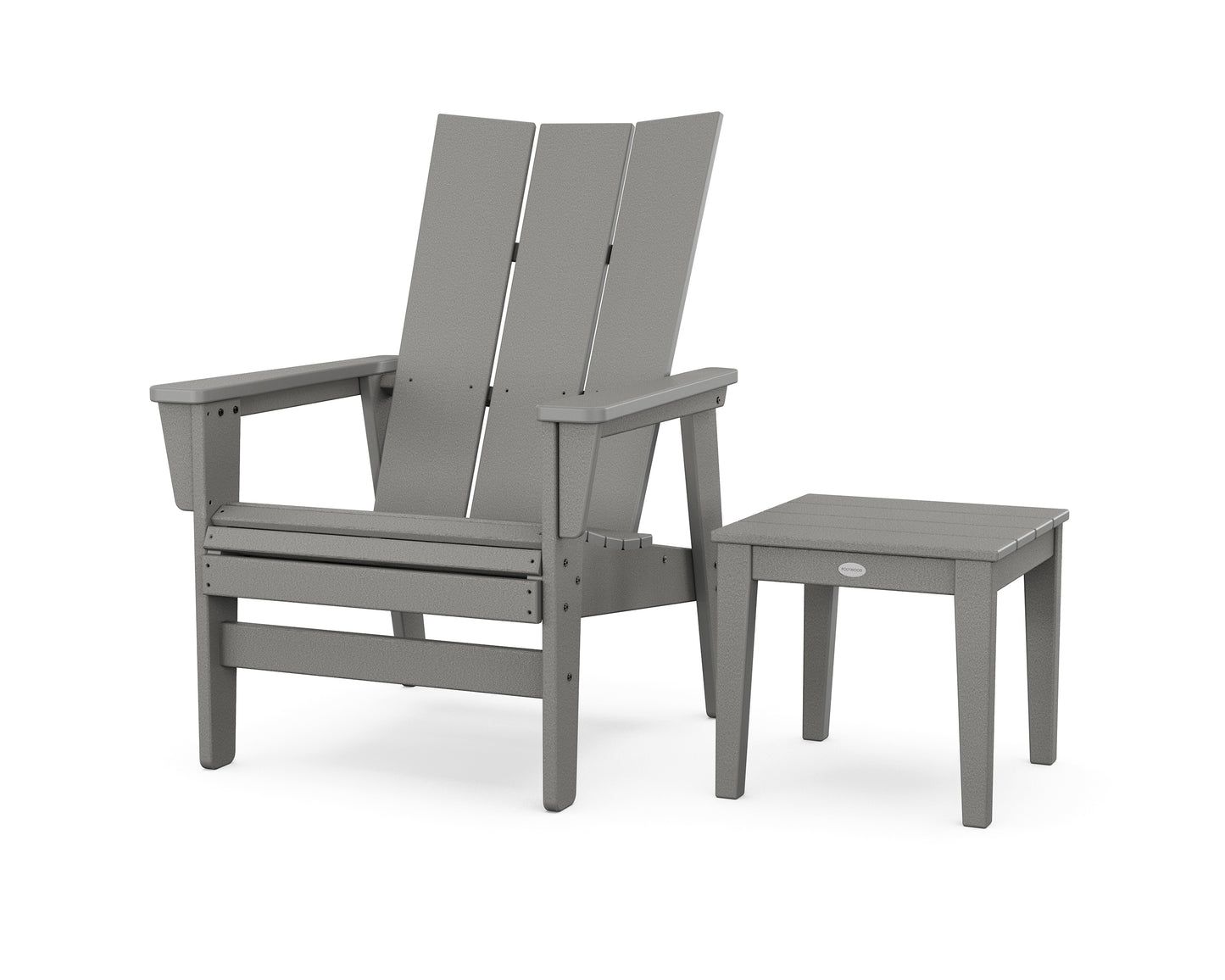 Modern Grand Upright Adirondack Chair with Side Table