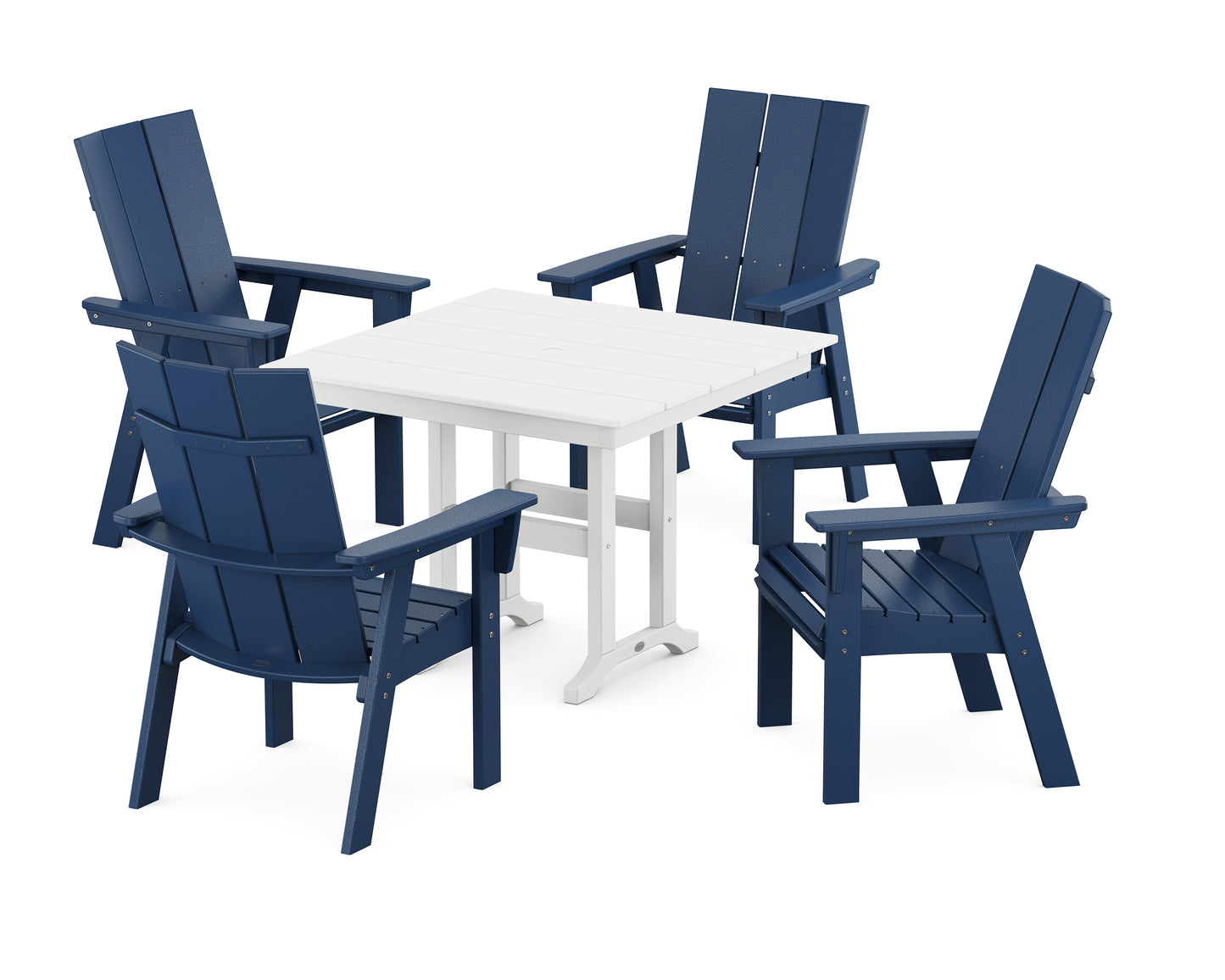 Modern Adirondack 5-Piece Farmhouse Dining Set