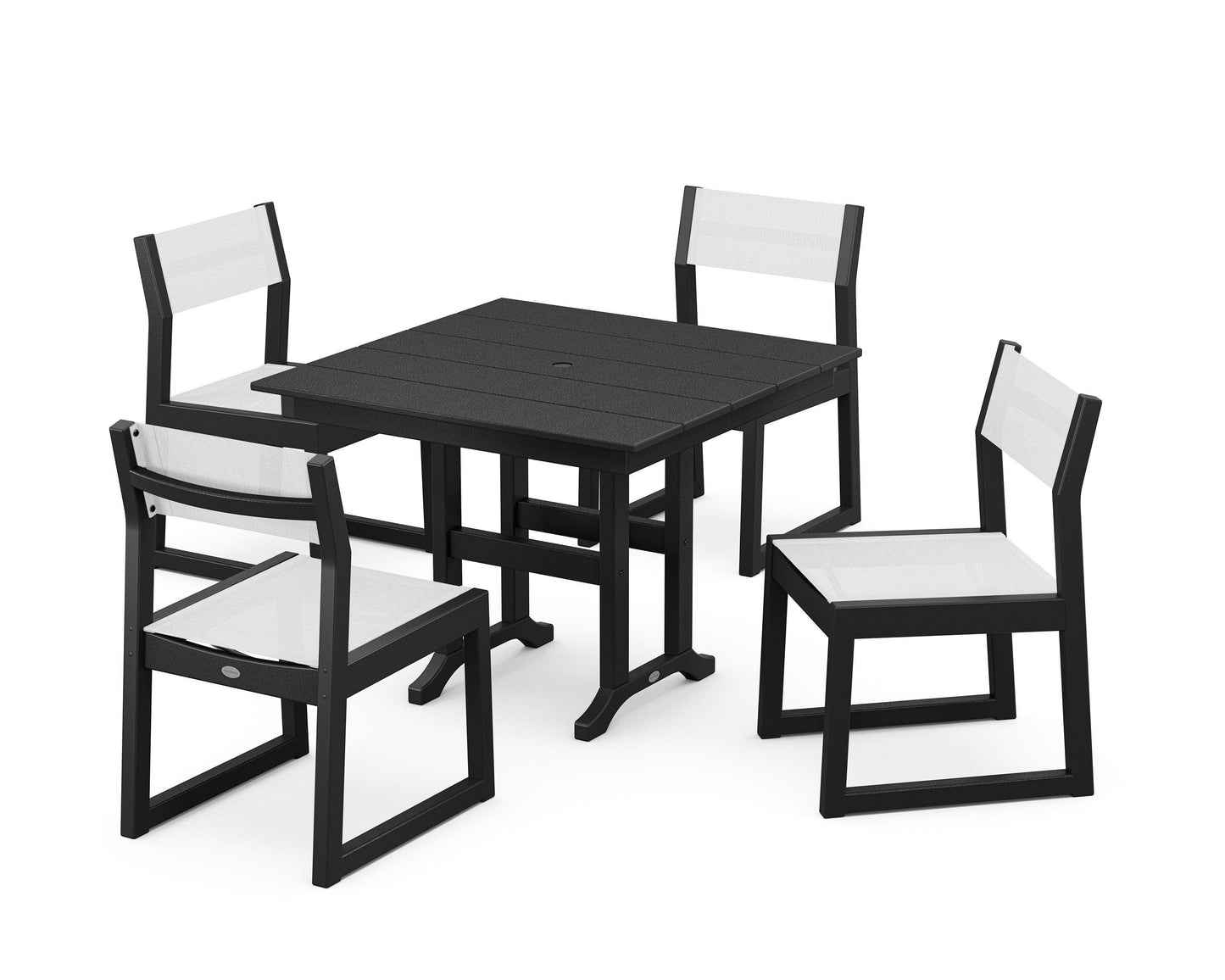 EDGE Sling Side Chair 5-Piece Farmhouse Dining Set