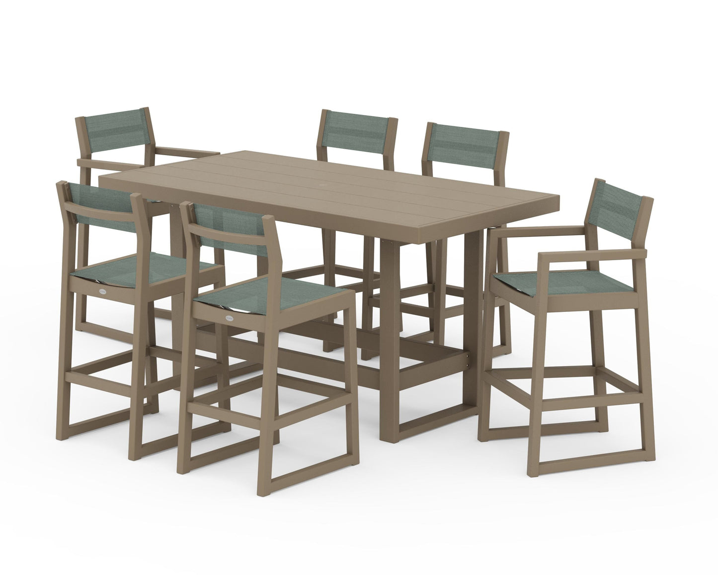 EDGE Sling 7-Piece Bar Table Set