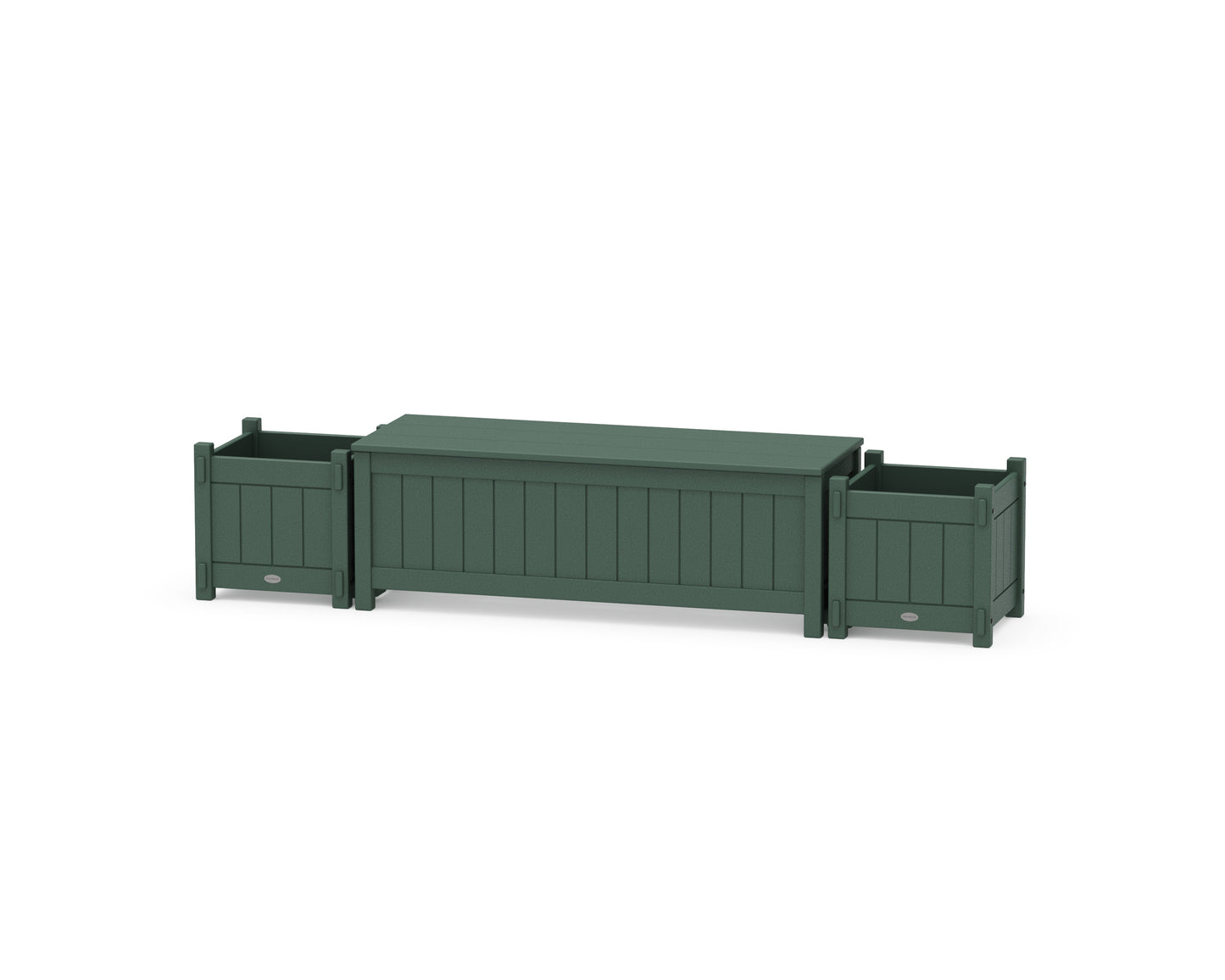 48" Vineyard Straight Planter Storage Bench Set