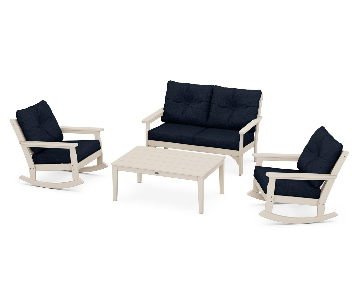 Vineyard 4-Piece Deep Seating Rocking Chair Set