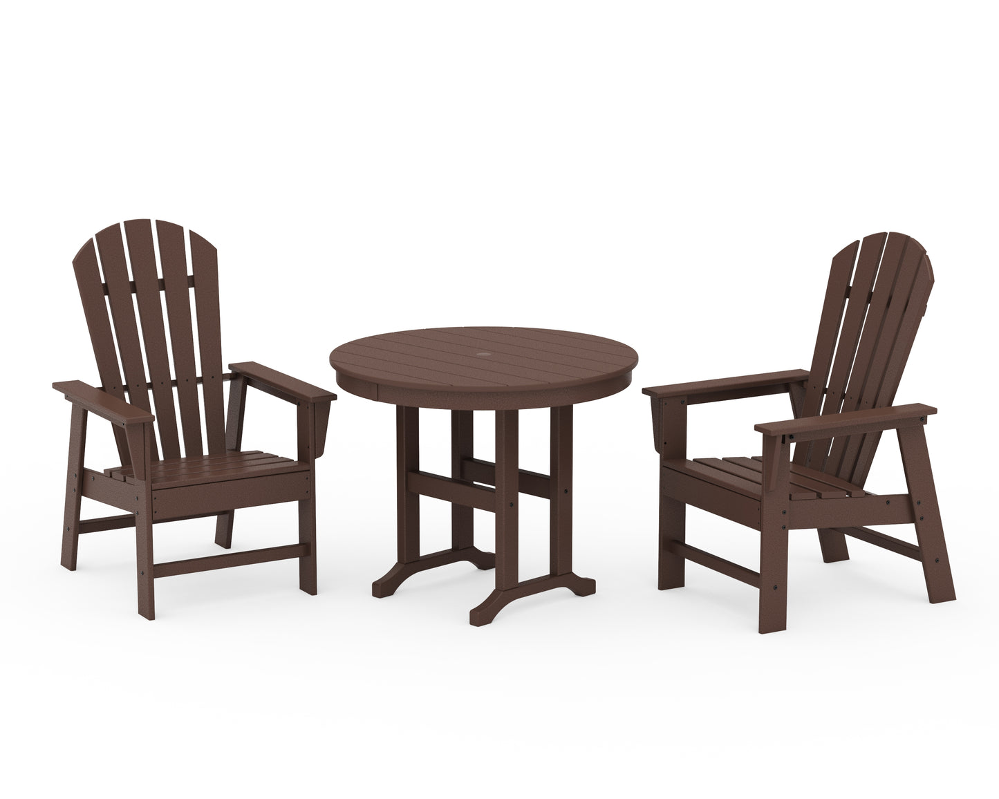 South Beach 3-Piece Round Farmhouse Dining Set