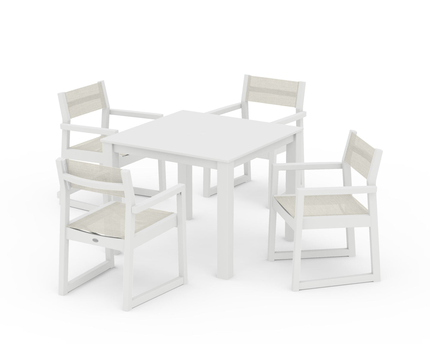 EDGE Sling Arm Chair 5-Piece Parsons Dining Set