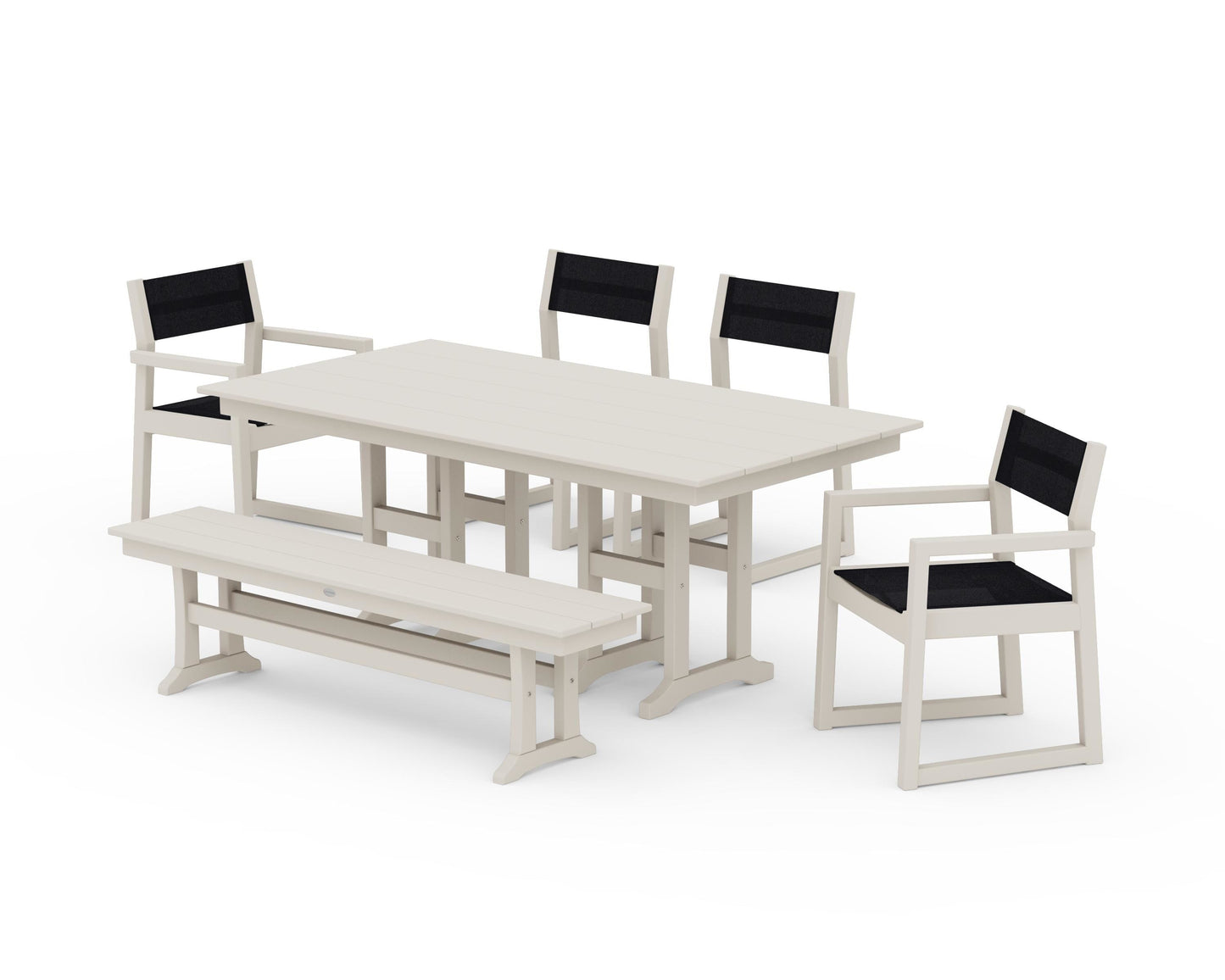 EDGE Sling 6-Piece Farmhouse Dining Set