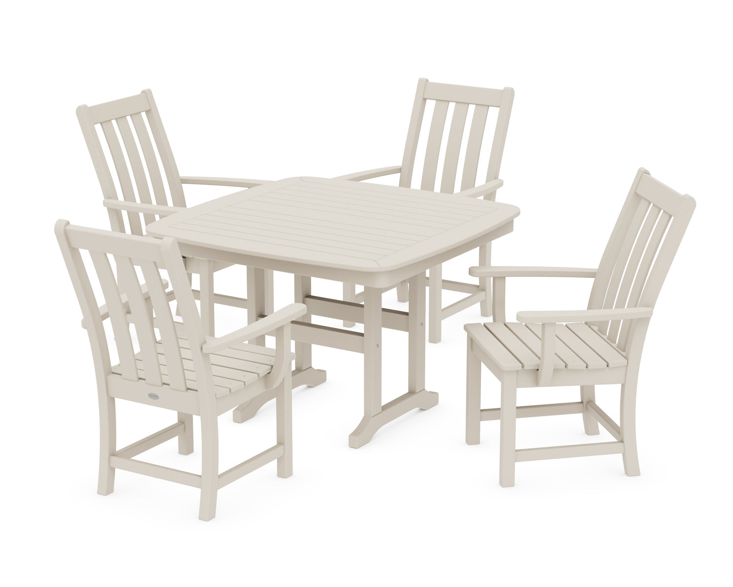 Vineyard 5-Piece Dining Set with Trestle Legs