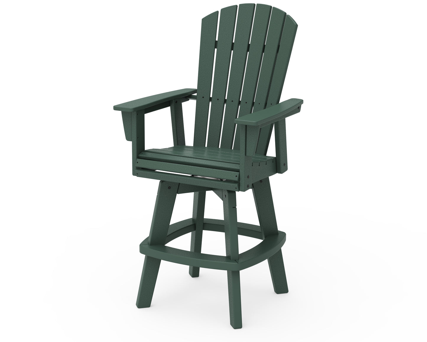 Nautical Curveback Adirondack Swivel Bar Chair