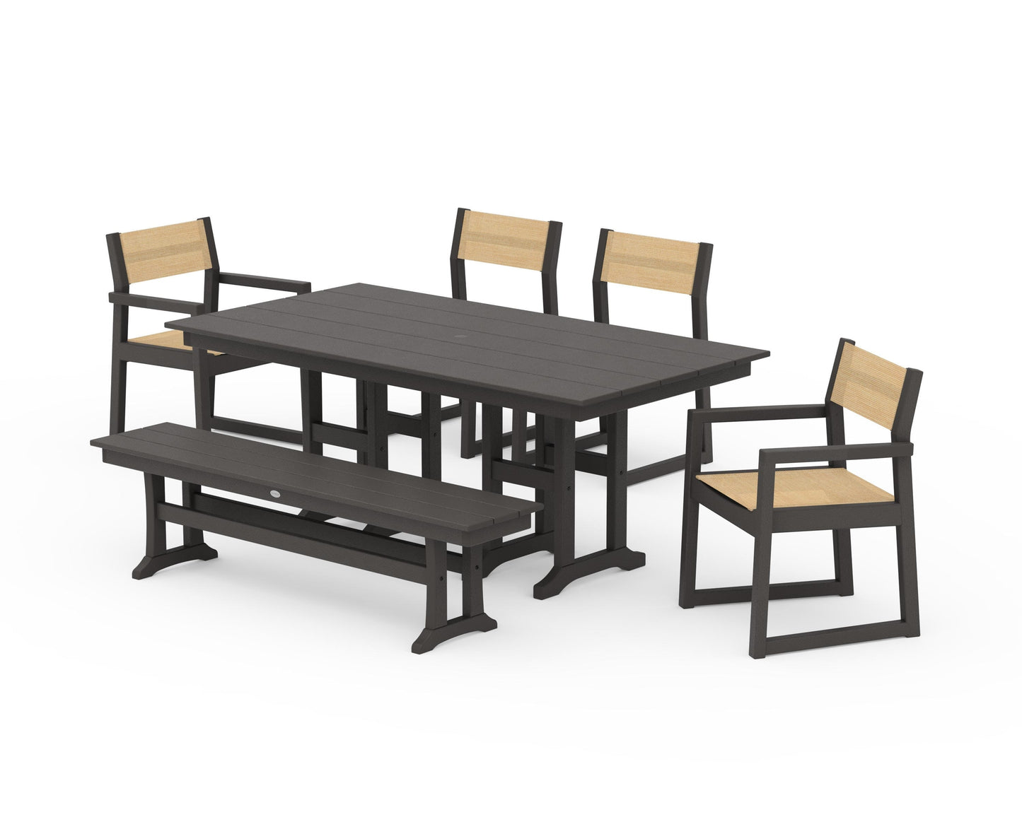EDGE Sling 6-Piece Farmhouse Dining Set