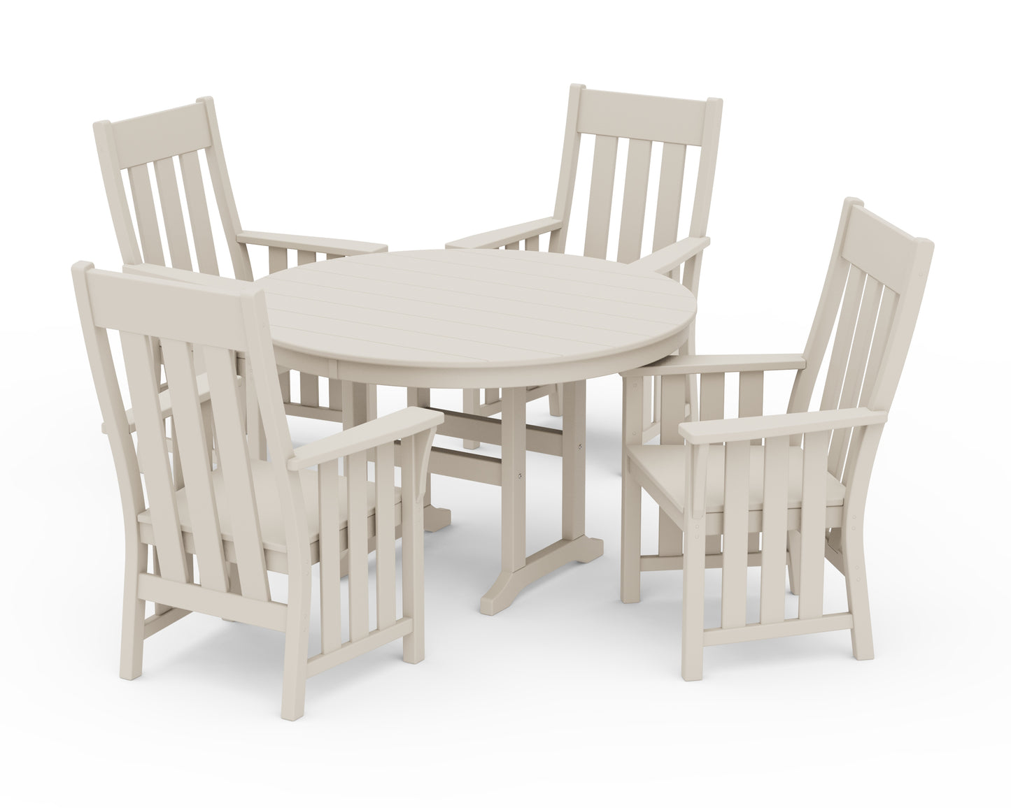 Acadia 5-Piece Round Farmhouse Dining Set