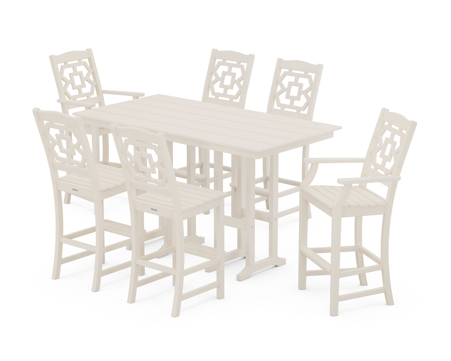 Chinoiserie 7-Piece Farmhouse Bar Set