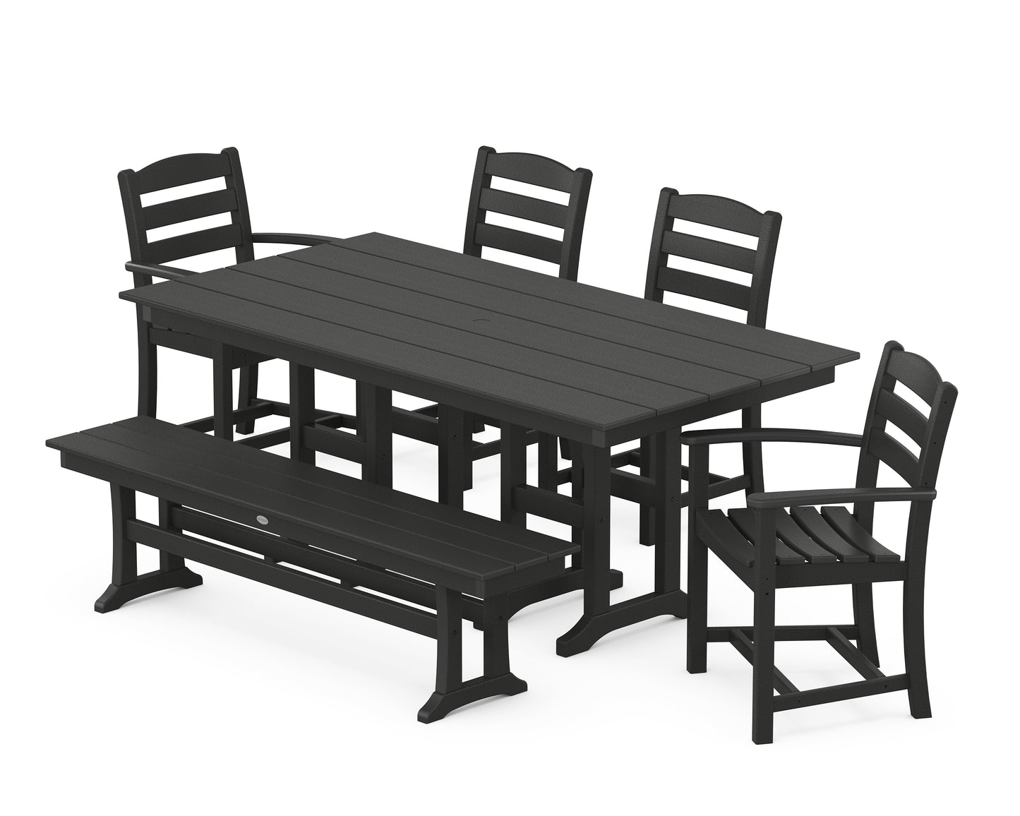La Casa CafÃ© 6-Piece Farmhouse Dining Set with Bench